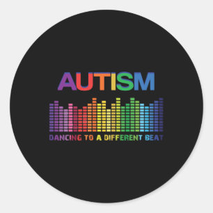 Adesivo Redondo Autismo Quebra-cabeça Autismo Sensibilização Dança