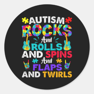 Adesivo Redondo Autismo Rocha E Faz Divertimento Autismo Sensibili