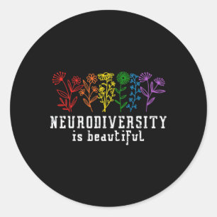 Adesivo Redondo Autismo Sensibilização A Neurodiversidade É Bonita