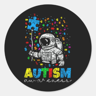 Adesivo Redondo Autismo Sensibilização Autistas Autistas Apoiam A