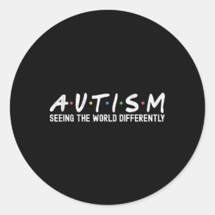 Adesivo Redondo Autismo Sensibilização Esquadrão Apoio a Mulheres