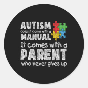 Adesivo Redondo Autismo Sensibilização Mãe Pais Pais Autistas Cria