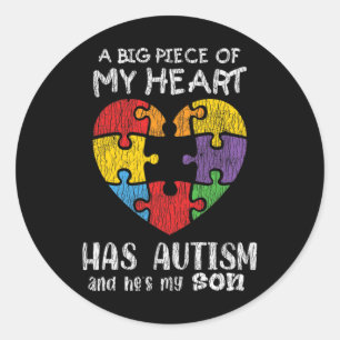 Adesivo Redondo Autismo Sensibilização Mãe Pais Pais Autistas Cria