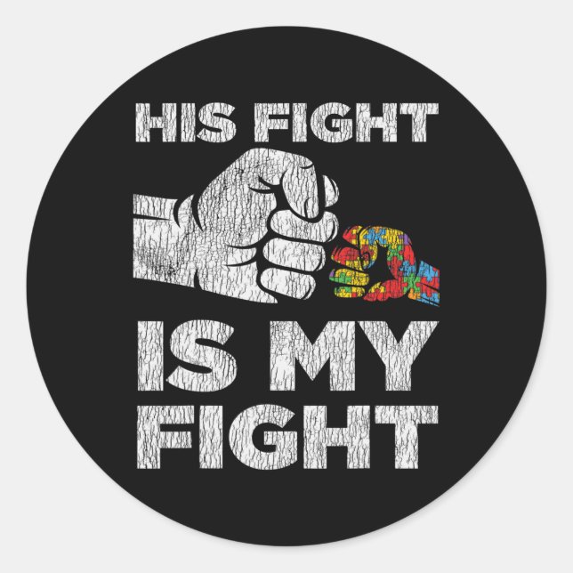 Adesivo Redondo Autismo Sensibilização Mãe Pais Pais Autistas Cria (Frente)