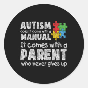 Adesivo Redondo Autismo Sensibilização Mãe Pais Pais Autistas Cria