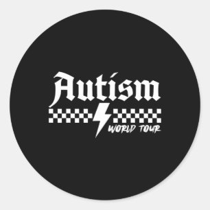 Adesivo Redondo Autismo Sensibilização Mundo Autismo Tour Be Kind