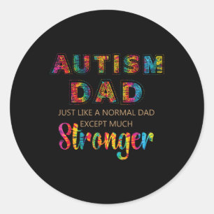 Adesivo Redondo Autismo Sensibilização Retro Vintage Tye Dye Autis