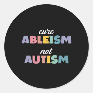 Adesivo Redondo Autismo Sensibilização Suporte A Abletismo Não É U