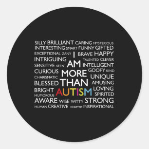 Adesivo Redondo Autismo Sou Mais Do Que Autismo