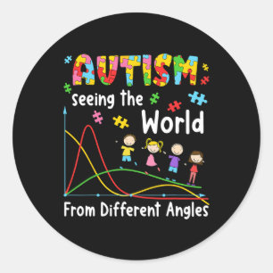 Adesivo Redondo Autismo Vendo Mundo De Diferentes Ângulos Sped Mat