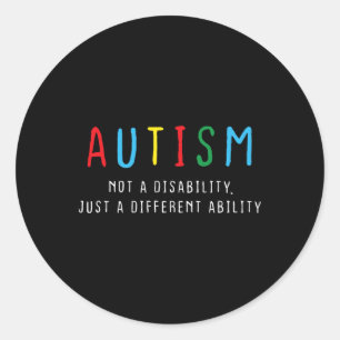 Adesivo Redondo Autista Oferece Crianças Adultos Diferentes Habili