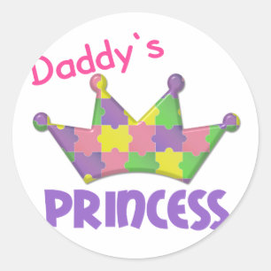 Adesivo Redondo Autista Princesa 3 AUTISMO