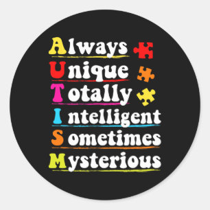Adesivo Redondo Autisti de Consciência Inteligente do Autismo Semp