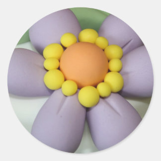 Adesivo Redondo Auto colante Flor de Açucar