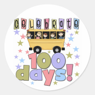 Adesivo Redondo Auto escolar 100 camisetas e presentes dos dias
