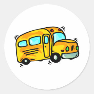 Adesivo Redondo Auto escolar bonito