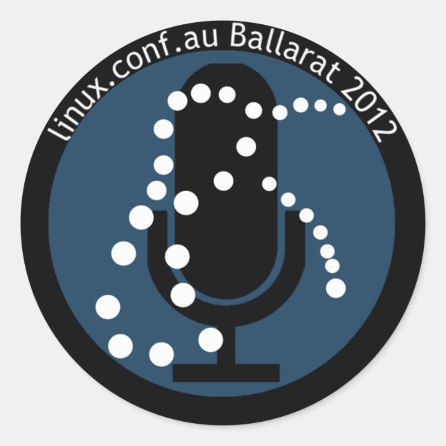 Adesivo Redondo Auto-falante LCA2012 com texto (Frente)