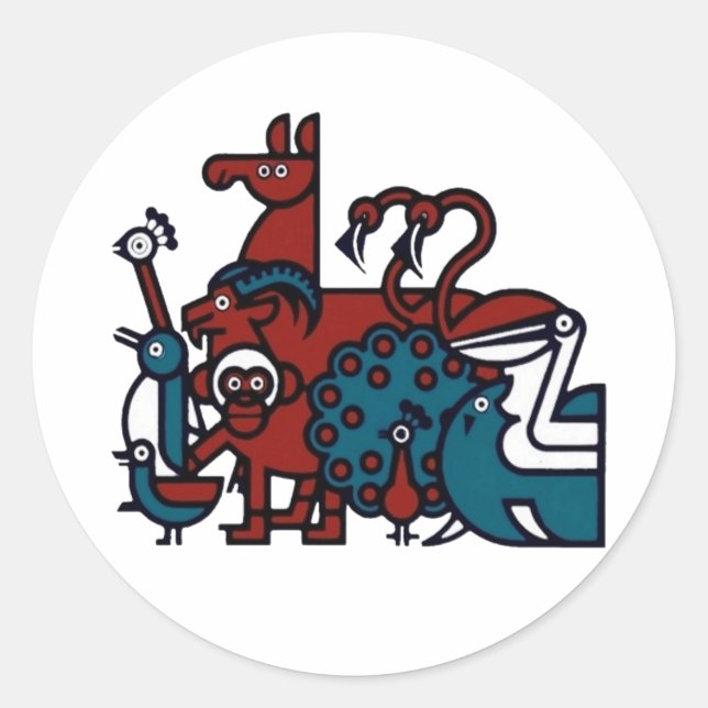 Adesivo Redondo Autoadesivo Penscynor Bird Gardens (Frente)