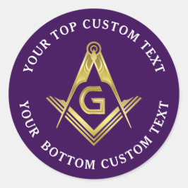 Adesivo Redondo Autoadesivos Masônicos Redondos | Grande Loja Roxa