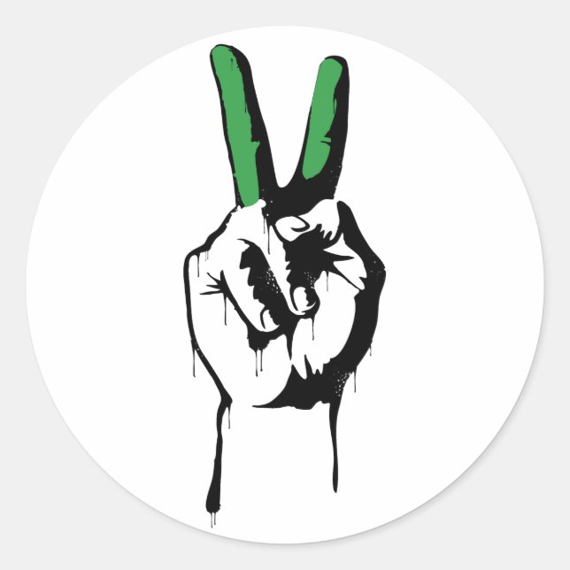 Adesivo Redondo Autoadesivos para a Paz do Irã (Frente)