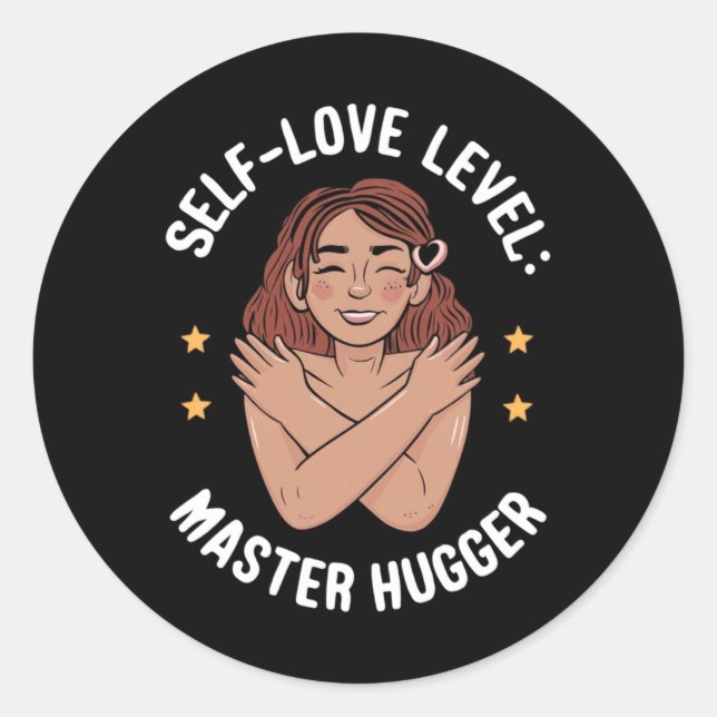 Adesivo Redondo Autoamor Nível Master Hugger Sticker (Frente)