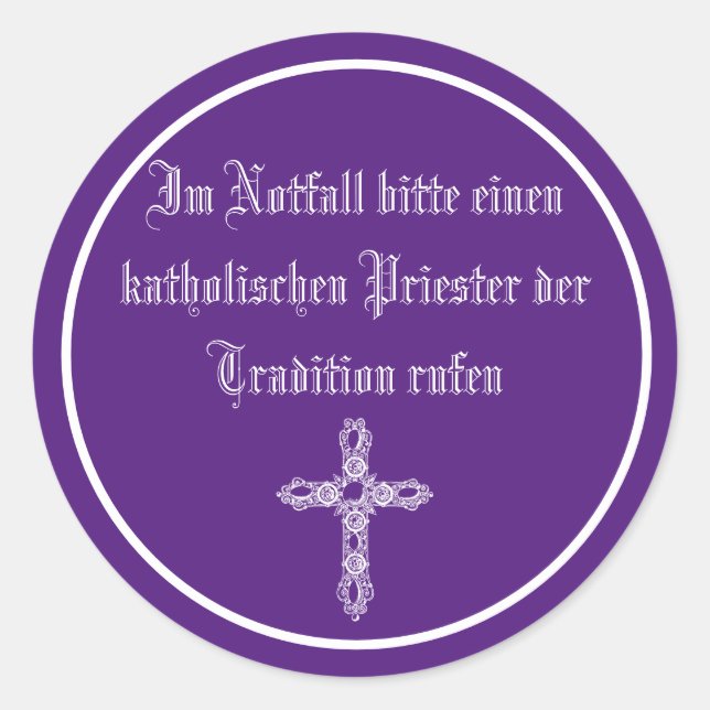 Adesivo Redondo Autoaufkleber für den Notfall (Frente)