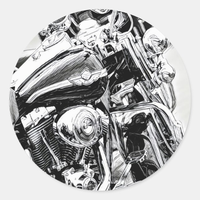 Adesivo Redondo Autobicicleta Autosketch Sticker (Frente)