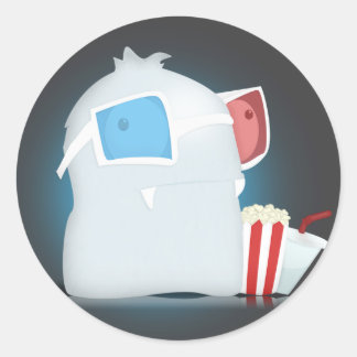 Adesivo Redondo Autocolante 3D