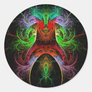 Adesivo Redondo Autocolante Abstrato de arte carnaval