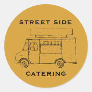 Adesivo Redondo Autocolante amarelo personalizado do caminhão de c