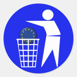 Adesivo Redondo Autocolante: Anti- UE protesto 2c -