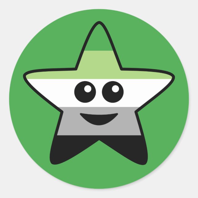 Adesivo Redondo Autocolante Aromântico (Frente)