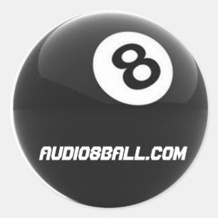 Adesivo Redondo Autocolante Audio8ball.com