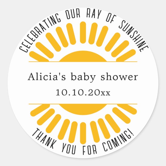 Adesivo Redondo Autocolante Boho Sun Clássico Personalizado (Frente)