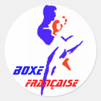 Adesivo Redondo Autocolante Boxe Française