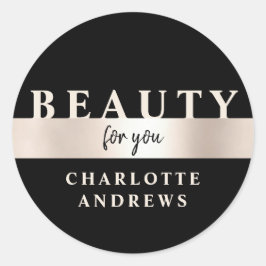 Adesivo Redondo Autocolante Clássico de Rosegold Salon Moderno