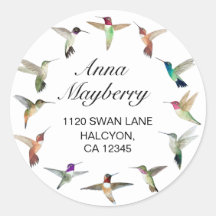 Autocolante clássico redondo