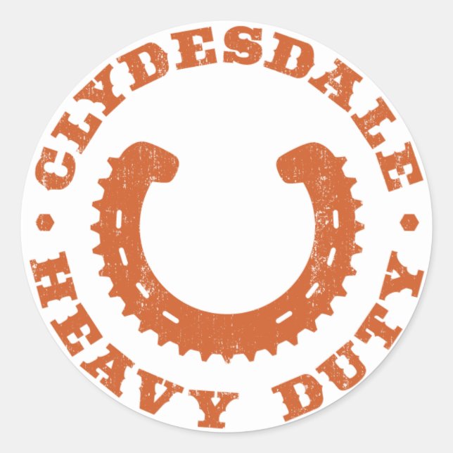 Adesivo Redondo Autocolante Clydesdale MTB "Heavy Duty" (Frente)