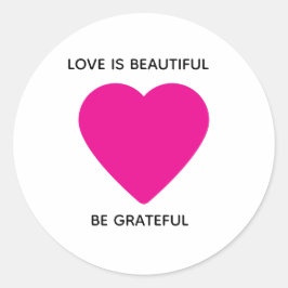 Adesivo Redondo Autocolante de amor corajoso