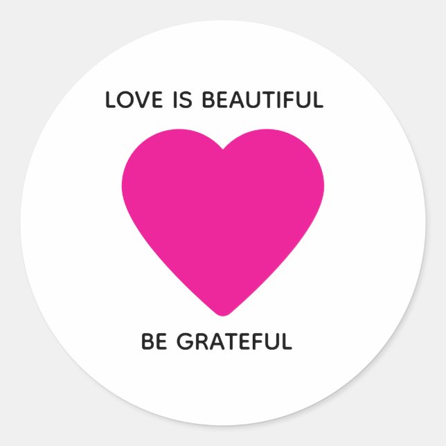 Adesivo Redondo Autocolante de amor corajoso (Frente)