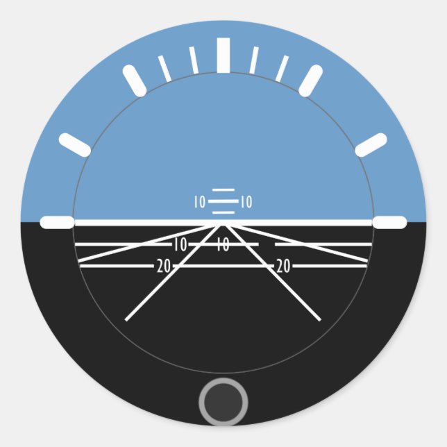 Adesivo Redondo Autocolante de aviação AI (Frente)