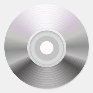 Adesivo Redondo Autocolante de CD Round