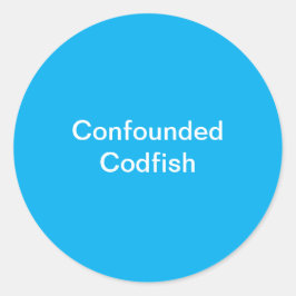Adesivo Redondo Autocolante de Codfish