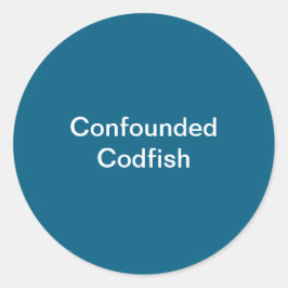 Adesivo Redondo Autocolante de Codfish