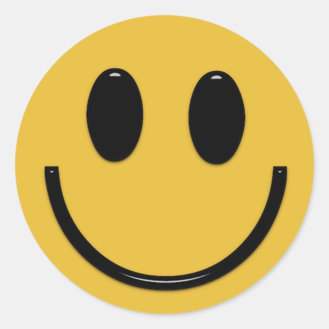 Adesivo Redondo autocolante de desenho animado (Frente)