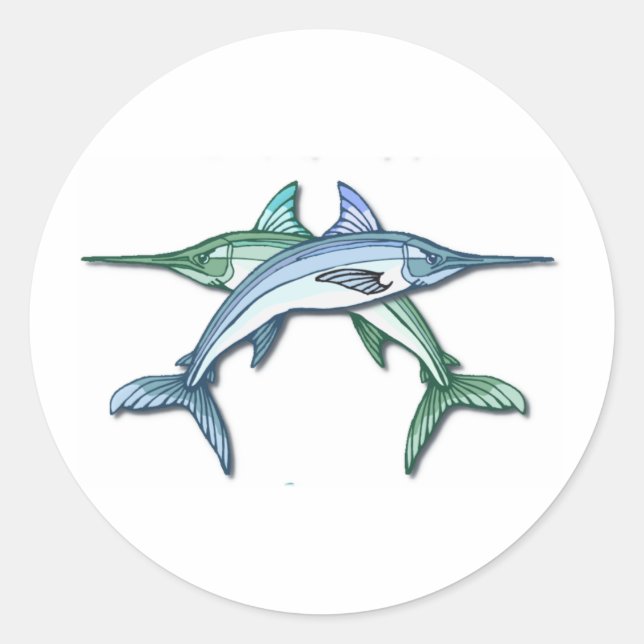 Adesivo Redondo Autocolante de espadarte (Frente)