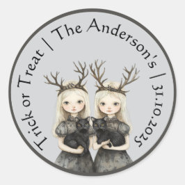 Adesivo Redondo Autocolante de Halloween