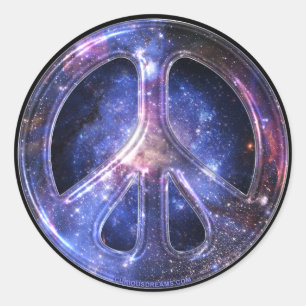 Adesivo Redondo Autocolante de paz universal