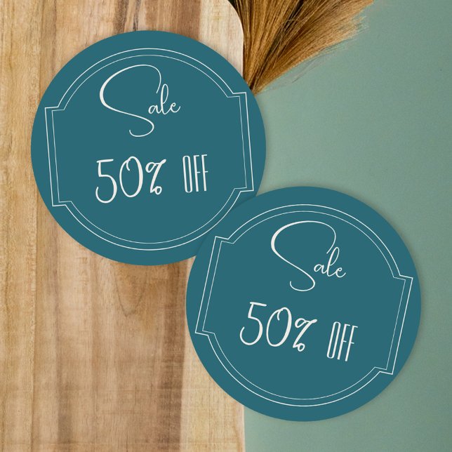 Adesivo Redondo autocolante de promoção de loja azul de gasolina (Criador carregado)