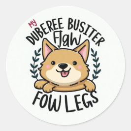 Adesivo Redondo Autocolante de quatro pernas